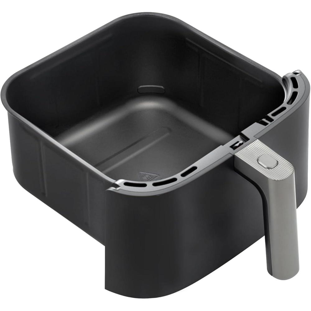 COSORI Turboblaze 6Qt Air Fryer Original Basket, Replacement Accessories for CAF-DC601-KUS Air Fryer, Ceramic, Non-Stick, Dishwasher-Safe, CRP-DC601RB-KUS, Dark Grey