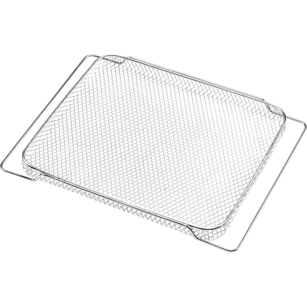 COSORI Air Fryer Basket for Healthier Cook and Air Fry, Fits for CCO-R251&CCO-R252 26-Quart Ceramic Air Fryer Toaster Oven, Metal, CRP-R251RB-VUS, 14.7″D x 0.9″W x 11.7″H, Silver